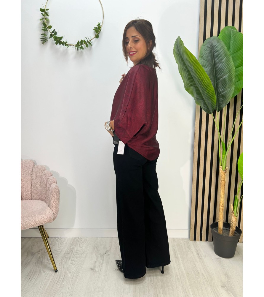 BLUSA JADE BURDEOS