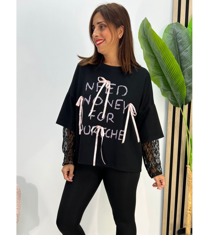 SUDADERA SHEILA NEGRA