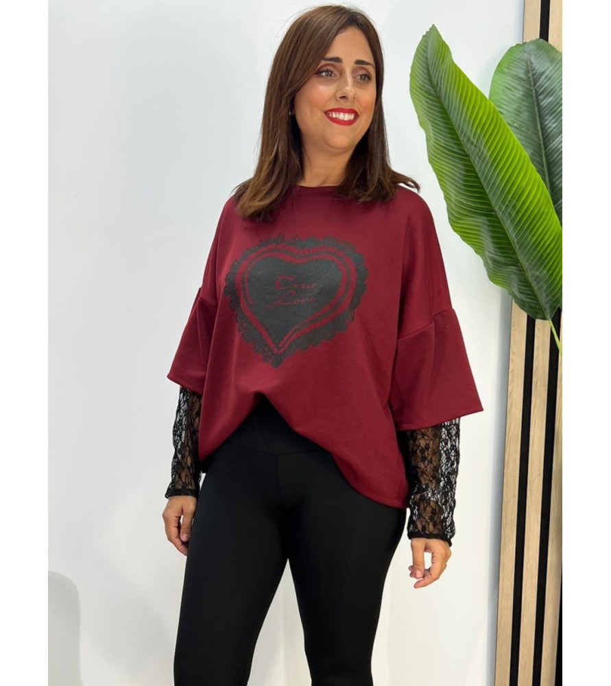 SUDADERA SHEILA BURDEOS (...