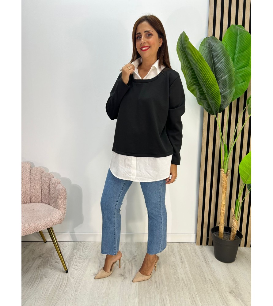 SUDADERA VIANA NEGRA