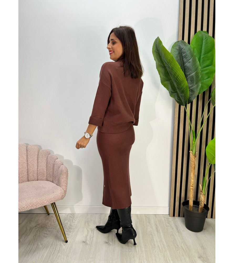 CONJUNTO ROSINA CHOCOLATE