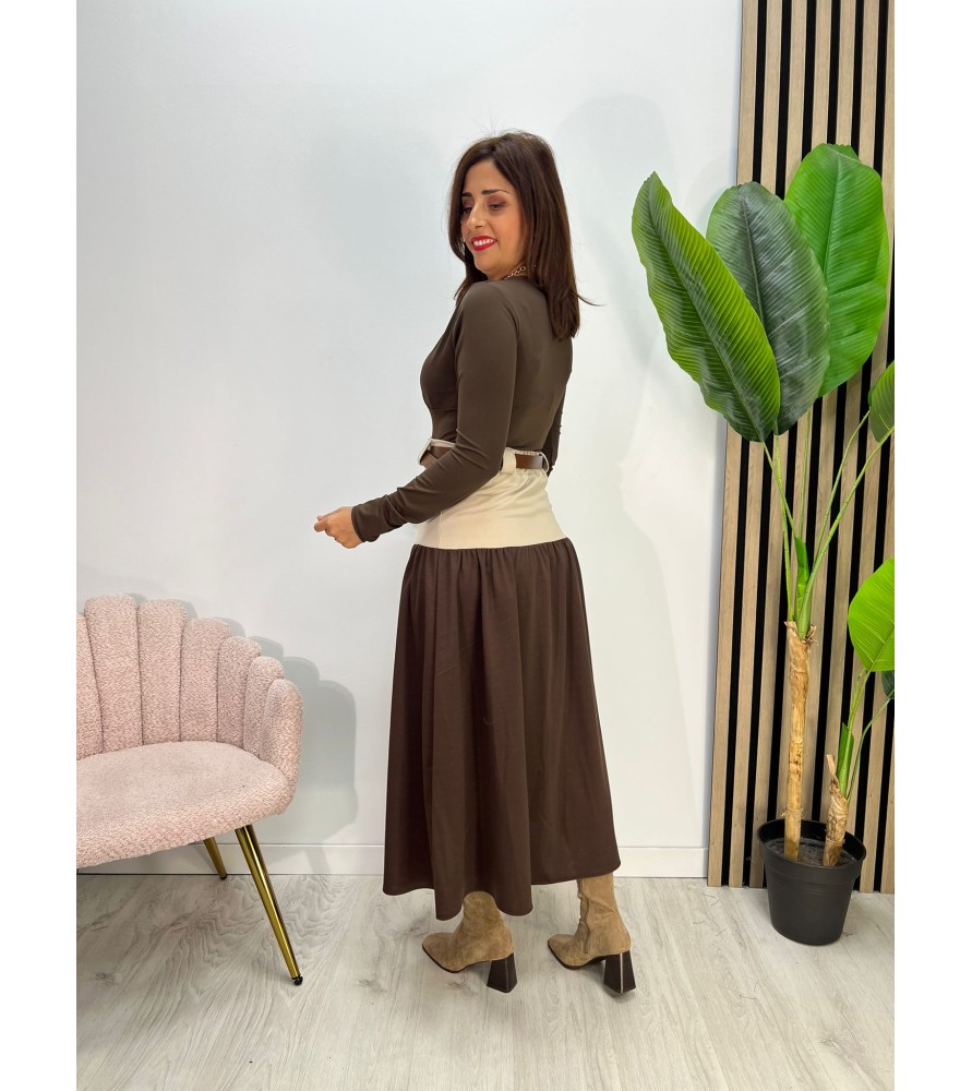 FALDA BEATRIZ CHOCOLATE