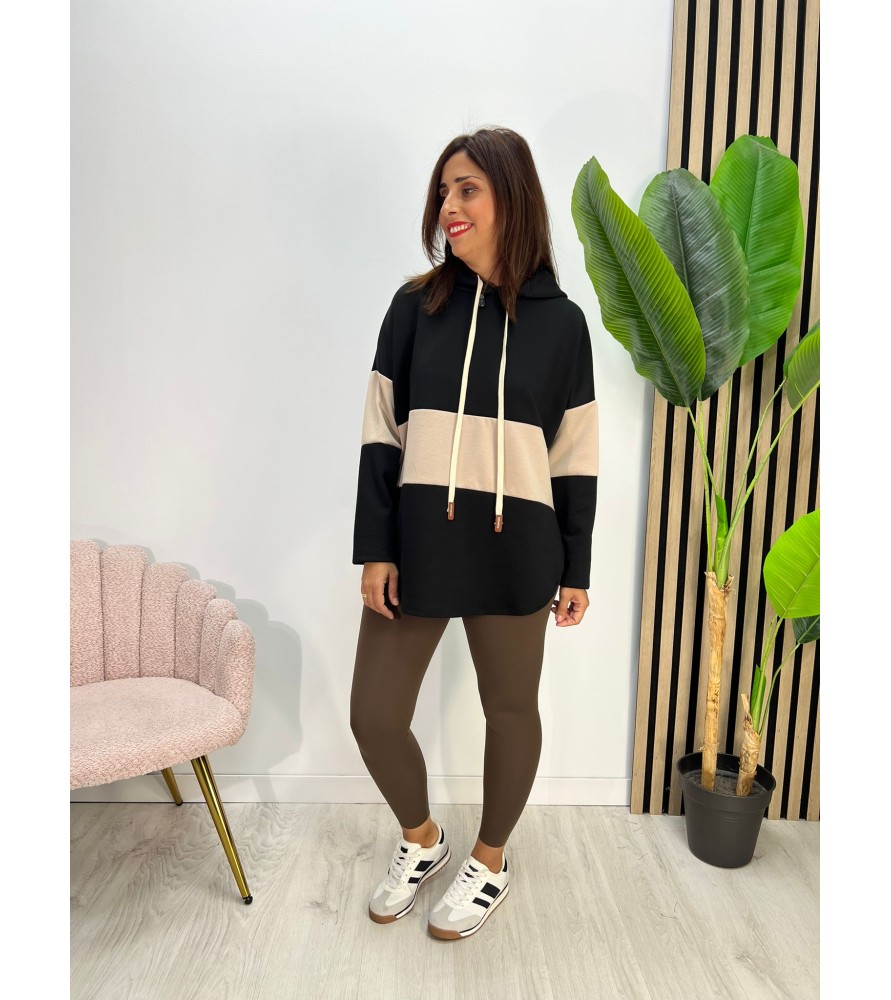 SUDADERA CLARA NEGRA