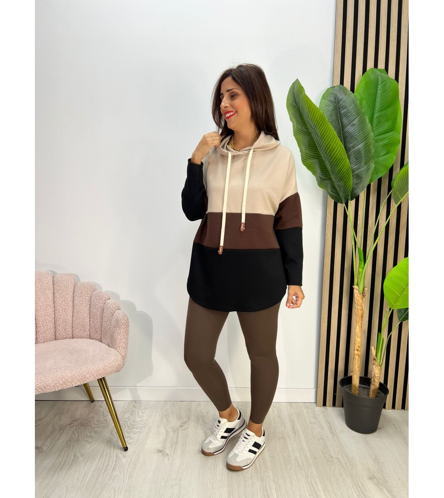SUDADERA CLARA BEIGE