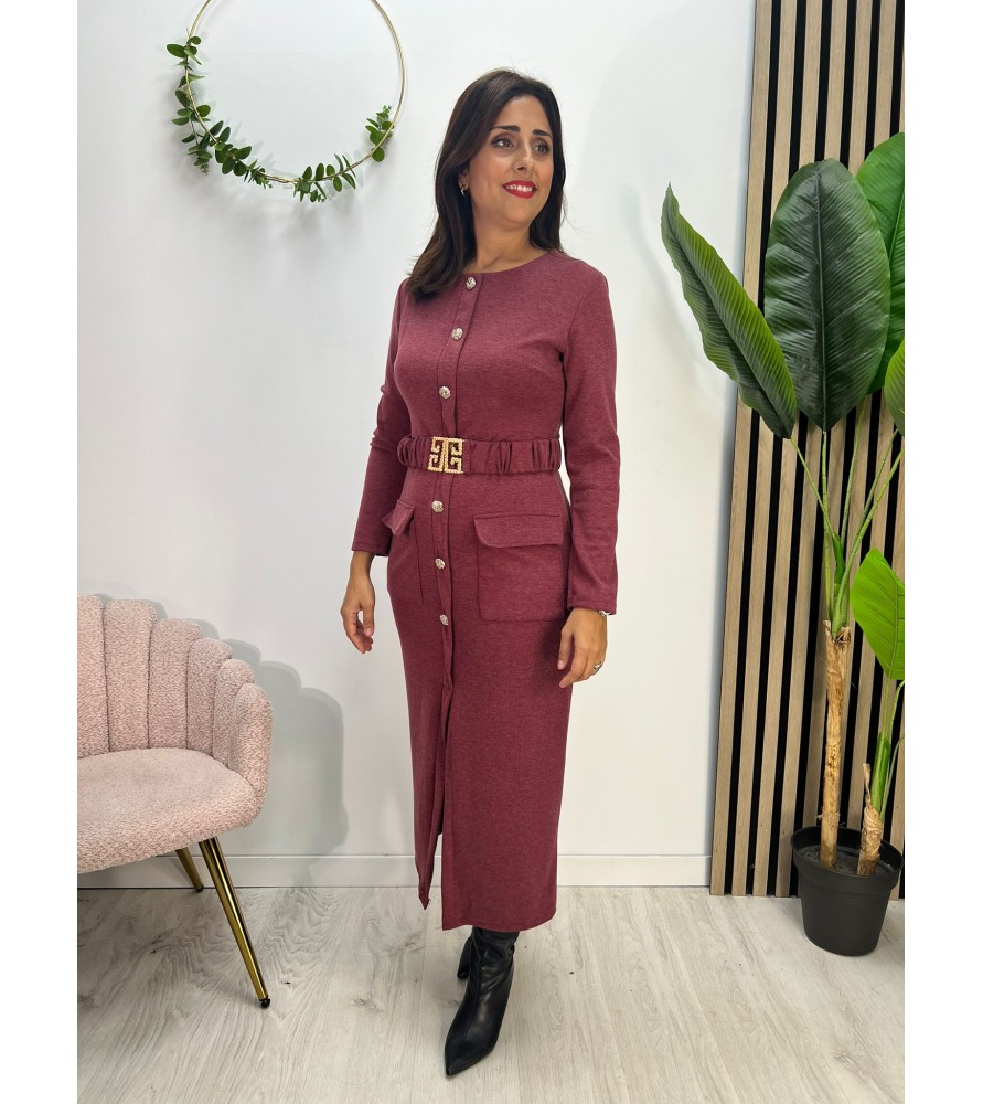 VESTIDO DULCE BURDEOS