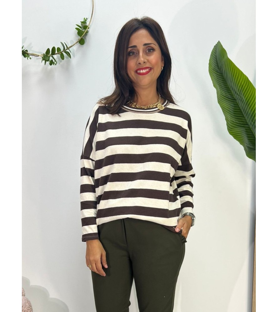 SUDADERA LINAZA CHOCOLATE