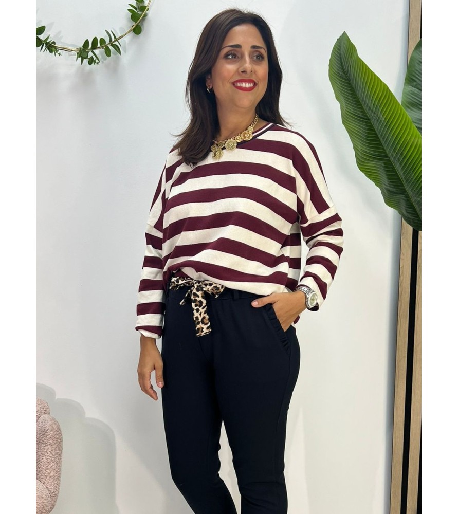 SUDADERA LINAZA BURDEOS