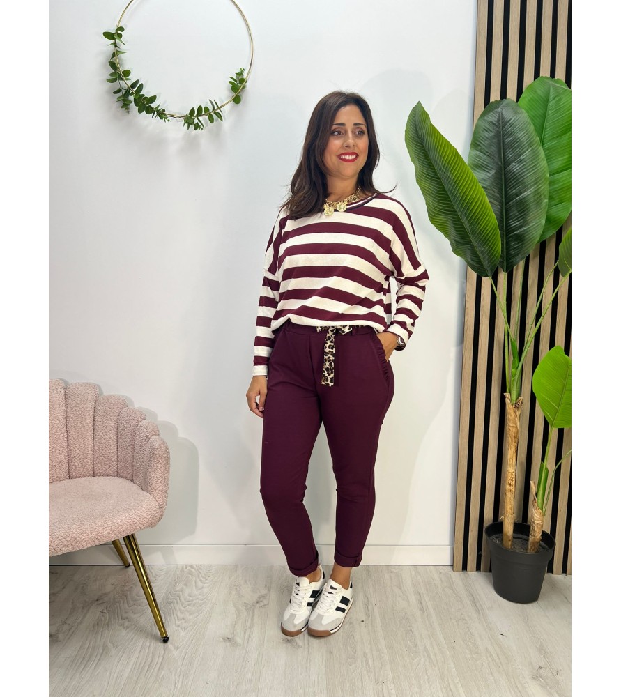 SUDADERA LINAZA BURDEOS