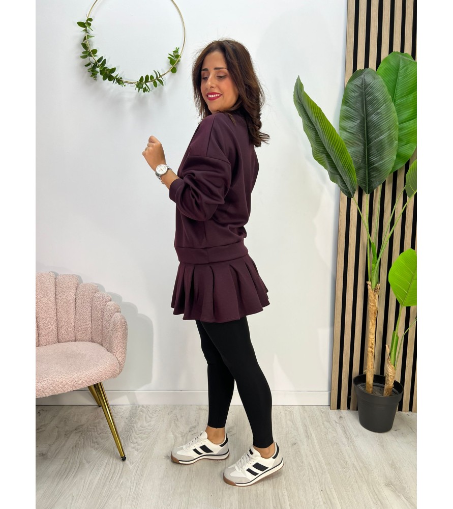 SUDADERA VOLARE BURDEOS