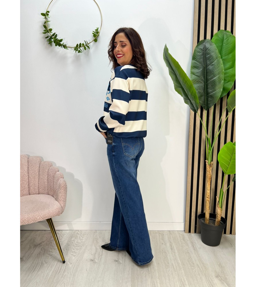 SUDADERA BOSTON MARINO