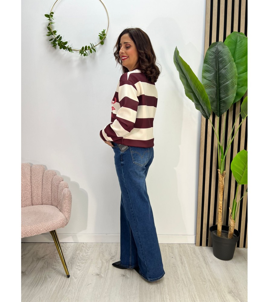 SUDADERA BOSTON BURDEOS