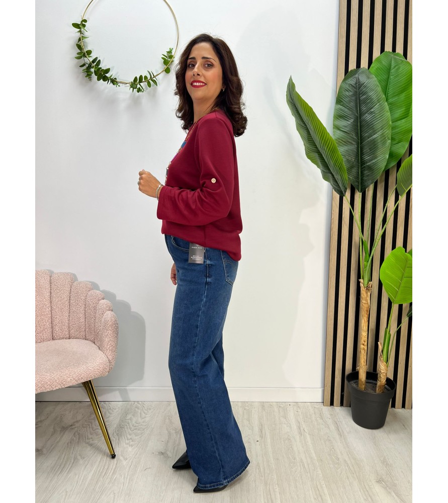 SUDADERA ROMA BURDEOS