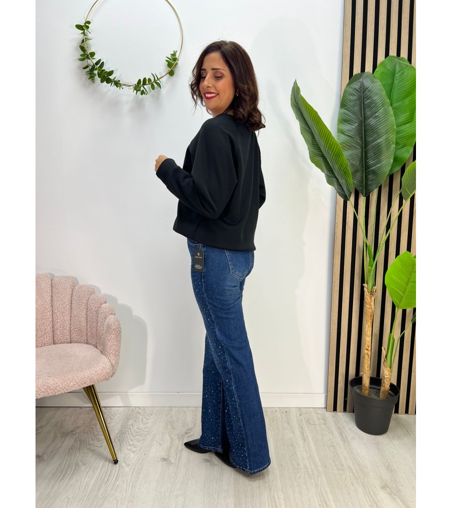 SUDADERA MARGARITA NEGRA